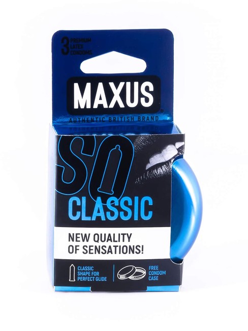 Презервативы MAXUS Classic в железном кейсе, 3 шт