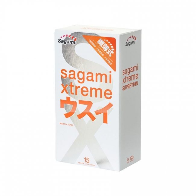 Презервативы Sagami, xtreme, 0.04, латекс, 19 см, 5,4 см, 15 шт.