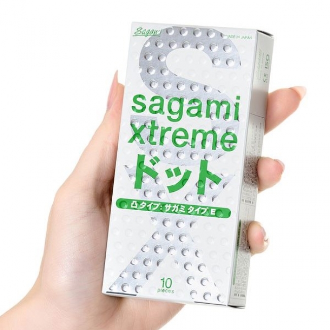 Презервативы Sagami, xtreme, type-e, латекс, 18,5 см, 5,2 см, 10 шт.