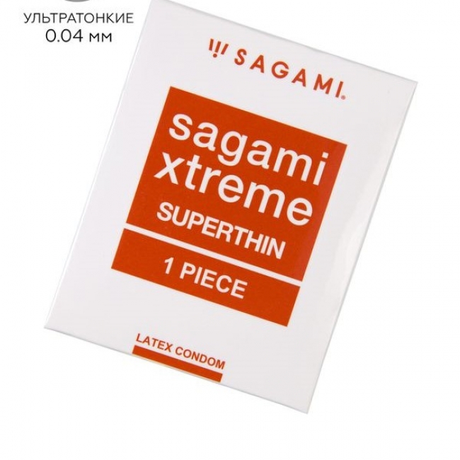 Презервативы Sagami,xtreme superthin 0,04 , латекс, 18,5 см, 5,2 см, 1 шт.