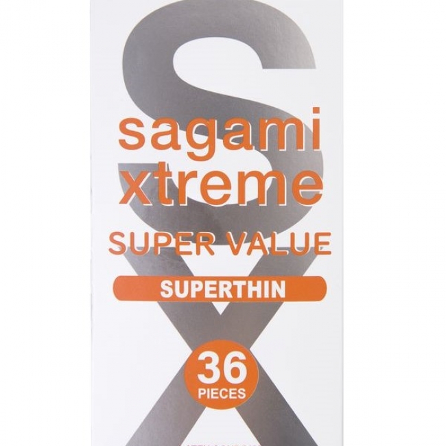 Презервативы Sagami, xtreme, 0.04, латекс, 19 см, 5,4 см, 36 шт.