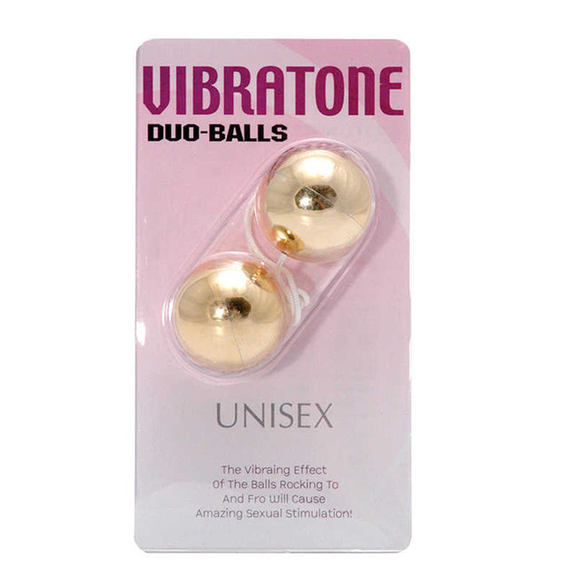 Вагинальные шарики Vibrotone Duo Balls ( золотой )