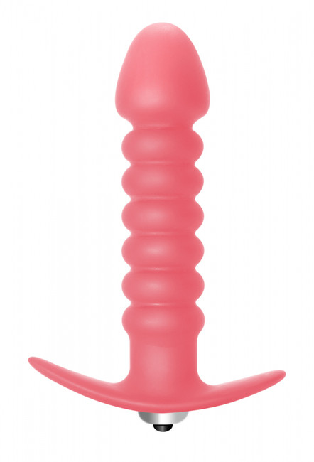 Анальная пробка с вибрацией Twisted Anal Plug Pink (11 см , розовый)