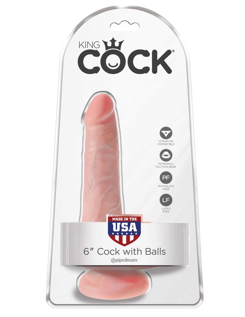 Фаллоимитатор King Cock 6 With Balls-Flash