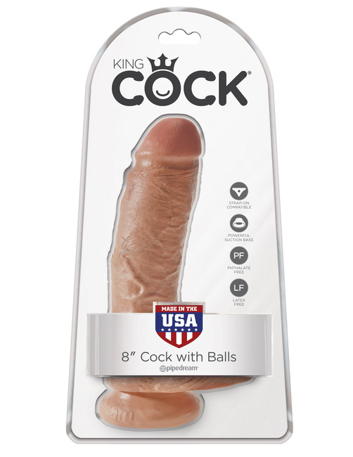 Фаллоимитатор на присоске мулат King Cock 8 Cock with Balls