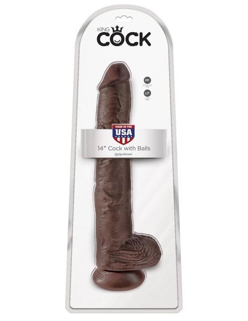 Фаллоимитатор-гигант мулат King Cock 14 Cock with Balls