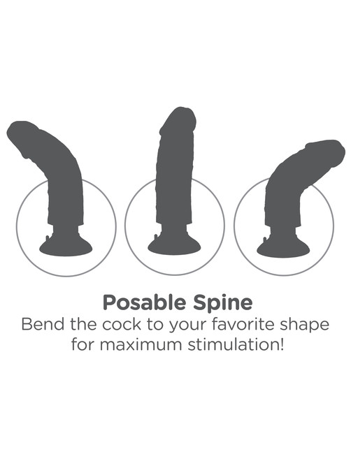 Гнущийся реалистик с вибрацией 6'' Vibrating Cock