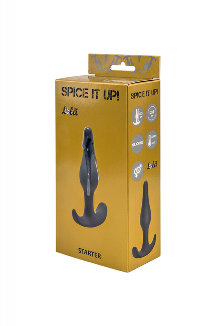 Тонкая анальная пробочка для ношения Spice it up Starter Dark Grey