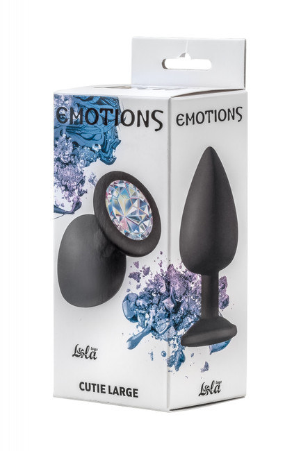 Анальная пробка Emotions Cutie Large Black moonstone crystal