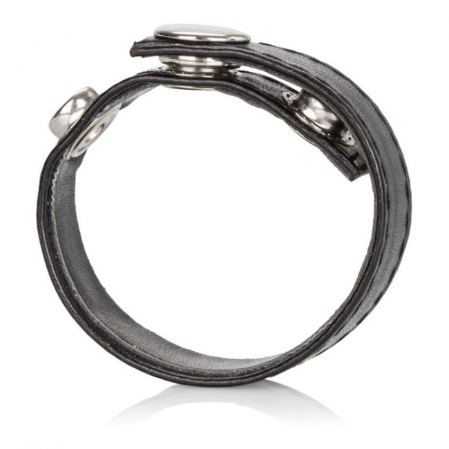 Кожаное эрекционное кольцо Leather 3-Snap Ring