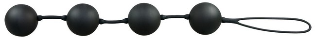 Анальные четырехрядные шарики со смещенным центром тяжести Velvet Black Balls