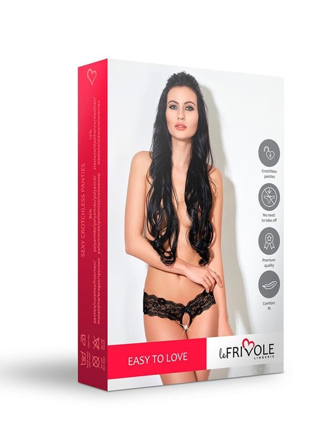 Пикантные трусики с доступом и цветочным кружевом Easy to love XS/S (40-42)