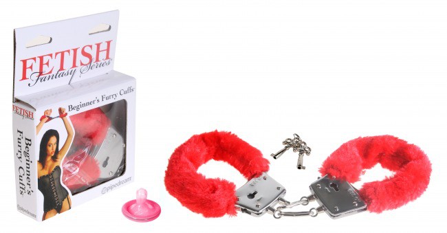 Наручники красные Beginner's Furry Cuffs